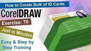 How to Create Bulk of ID Cards in Corel Draw Exercise No. 70 | CorelDraw Tutorial | YN Tutor