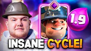 1.9 MINER CYCLE FASTEST DECK IN CLASH ROYALE!