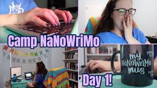 CAMP NANOWRIMO DAY 1!  novelettes, my brother decides my projects, & 2,000 words