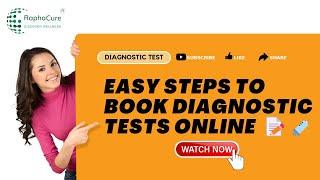 "Easy Steps to Book Diagnostic Tests Online "#diagnostictests #howtobook #raphacure