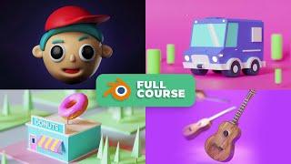 Blender Cartoon Style Modelling and Rendering Full Course