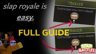 How to ALWAYS win Slap Royale - Slap Battles ROBLOX