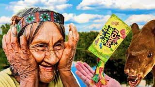 Amazon Jungle Tribe Tries American Candy!!