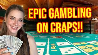 EPIC CRAPS SESSION IN LAS VEGAS!! BETTING HUGE AND MAKING SOME INSANE SIDE BETS!! #dice #casino