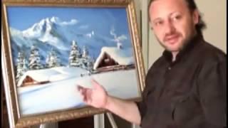 Живопись.Как рисовать снег.уроки рисования.oil painting