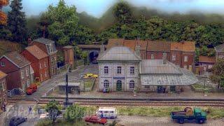 Awesome Weathered HO Scale Model Railroad: Saint-Hilaire Railway Station in the Belgian Ardennes