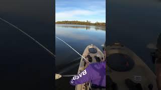 Almost lost my rod! #kayakfishing #bassfishing #fishing