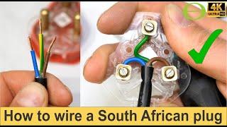 How to wire a South African three pin plug top