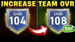 FREE 108-110 OVR TEAM!! HOW TO INCREASE TEAM OVR FREE IN FC MOBILE 25!