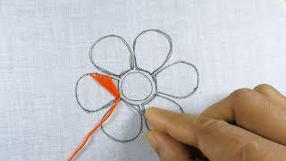 Hand embroidery, Modern flower embroidery by SR Embroidery