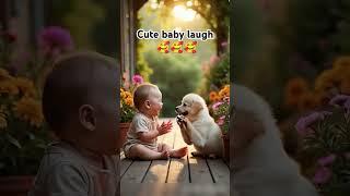 Cute baby laugh #cute #cutebaby #babylaugh #baby #cutecat #cutepuppy #fyp #ai