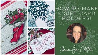 3 Festive Gift Card Holders | Easy Handmade Holiday Crafts with Stampin' Up!