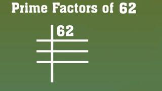 Prime Factors of 62 - Prime Factorization