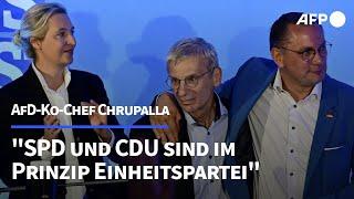 AfD-Chef Chrupalla: "SPD und CDU sind im Prinzip die Einheitspartei" | AFP