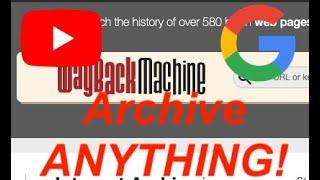 How to Archive Web Pages to archive.org! (2021) (WORKING)
