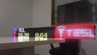 LED Ticker tape scrolling stocks, sports feed with custom messages