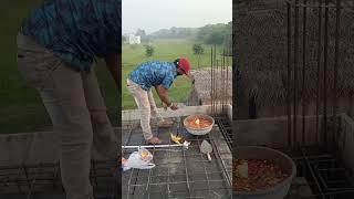 Nellikuppam site ground floor roof concrete poojai