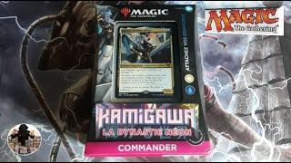 Ouverture du deck commander Blanc Bleu Attachez vos Ceintures de l'édition Kamigawa la Dynastie Néon