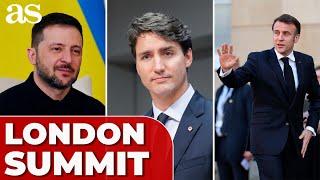 LEADERS arrive for LONDON SUMMIT on UKRAINE: ZELENSKY, TRUDEAU, MACRON...