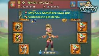 Lords Mobile Ejder Arena'da Dünya Birincisi Loncada Savaştım! PRR vs KW2 #LordsMobile