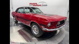 1968 Restored True California Special Ford Mustang Hardtop 289 V8 C4 Auto in Candy Apple Red /Black