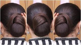 Gorgeous  Everyday Cute Bun Hairstyle With Small Clutcher / Juda Hairstyle For Ladies / Hairstyle