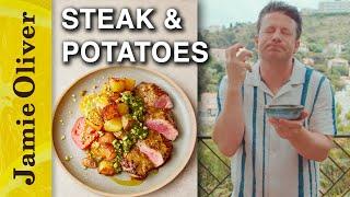 Herby Steak & Crispy Potatoes | Jamie Oliver Cooks the Mediterranean