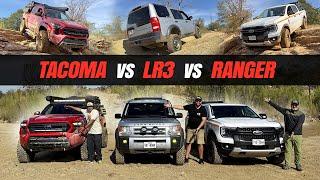 3 Way Off Road Shoot Out - Tacoma VS LR3 VS Ranger