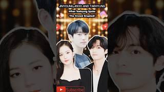 When v spoke the crowd erupted #taehyung #jinyoung #jisoo #kimtaehyung #kimjisoo #got7 #taekook