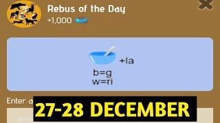 Rebus Of The Day Zoo 27-28 December | Zoo Rebus Of The Day Code | Rebus Of The Day Zoo