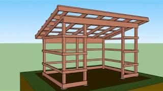 How To Frame a Small Pole Barn (Garden Shed)