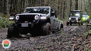 MUDDY TRAIL LEADS TO FLIPPED VEHICLE! JEEP GLADIATOR Ecodiesel