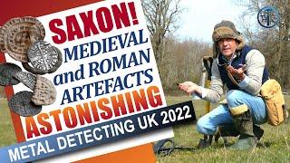 ABSOLUTELY FANTASTIC day Metal Detecting UK 2022 - SAXON, Roman, Medieval!!