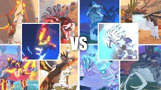 VOLCANIC Creatures vs FROSTY Creatures in Creatures Of Sonaria!