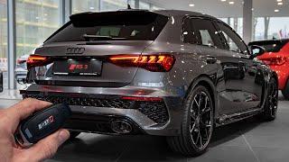 2023 Audi RS3 Sportback Daytona Gray Pearl Effect - Sound & Visual Review!