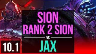 SION vs JAX (TOP) | Rank 2 Sion, 3300+ games, 1.8M mastery points | EUW Grandmaster | v10.1