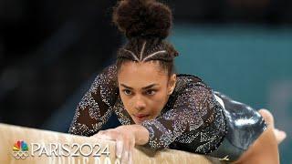 Hezly Rivera fights through beam in Olympic debut in Paris | Paris Olympics | NBC Sports