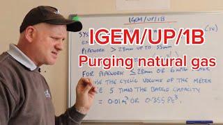 IGEM/UP/1B purging natural gas for domestic gas engineers, all you need to know. #gastraining