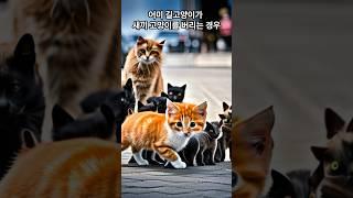 어미 길고양이가 새끼 고양이를 버리는 경우