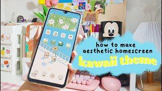 how to make an aesthetic phone kawaii theme 