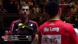 Sportschau Tischtennis WM   das Viertelfinale zwischen  Timo Boll und Ma Long