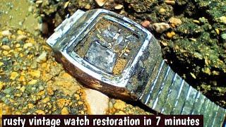 I successfully  restoration an old rusty vintage watch_asmr