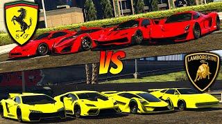 GTA 5 - Ferrari VS Lamborghini | Which Brand is Faster? (Grotti VS Pegassi)