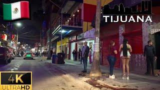  Tijuana Streets at Night |  Zona Norte [4K]