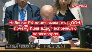 Небензя: РФ хочет выяснить у ООН, почему Киев вдруг вспомнил о переговорах?