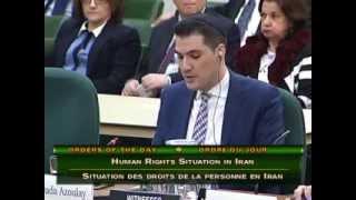 Testifying before the International Human Rights on Foreign Affairs  in Parliament Hill, Ottawa.