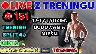 #151 LIVE️‍️Trening SPLIT 4a l W treningu plecy i brzuch l Trening ze sztangą l Martwy ciąg