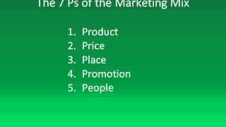 The Seven Ps of the Marketing Mix:  Marketing Strategies