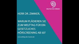 Dr. Stefan Zimmer, Vorstandsvorsitzender des BVHI, fordert ein Hörscreening ab 50
