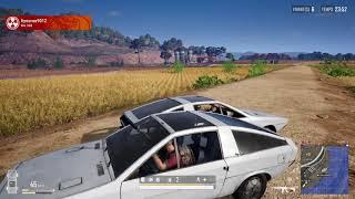 PUBG cheater kill with AR weapon in driver position